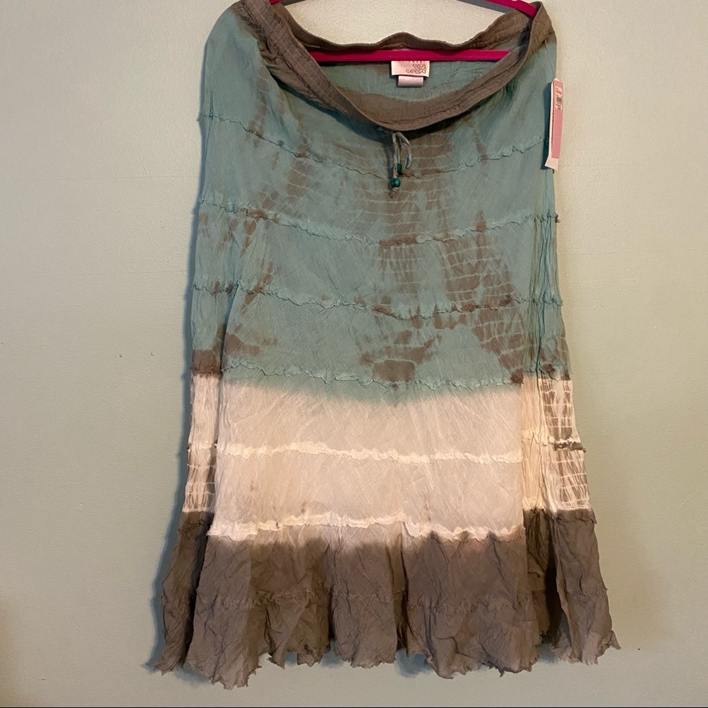 Tie dye look maxi skirt